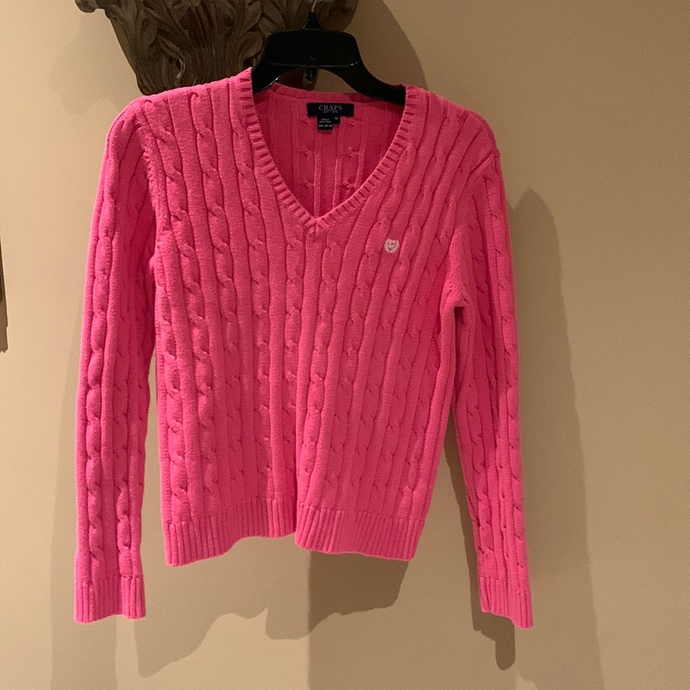Hot pink Chaps sweater!